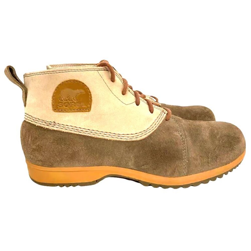 SOREL Greely Gray Suede Lace Up Comfort Chukka Ankle Boots Mens US 10.5